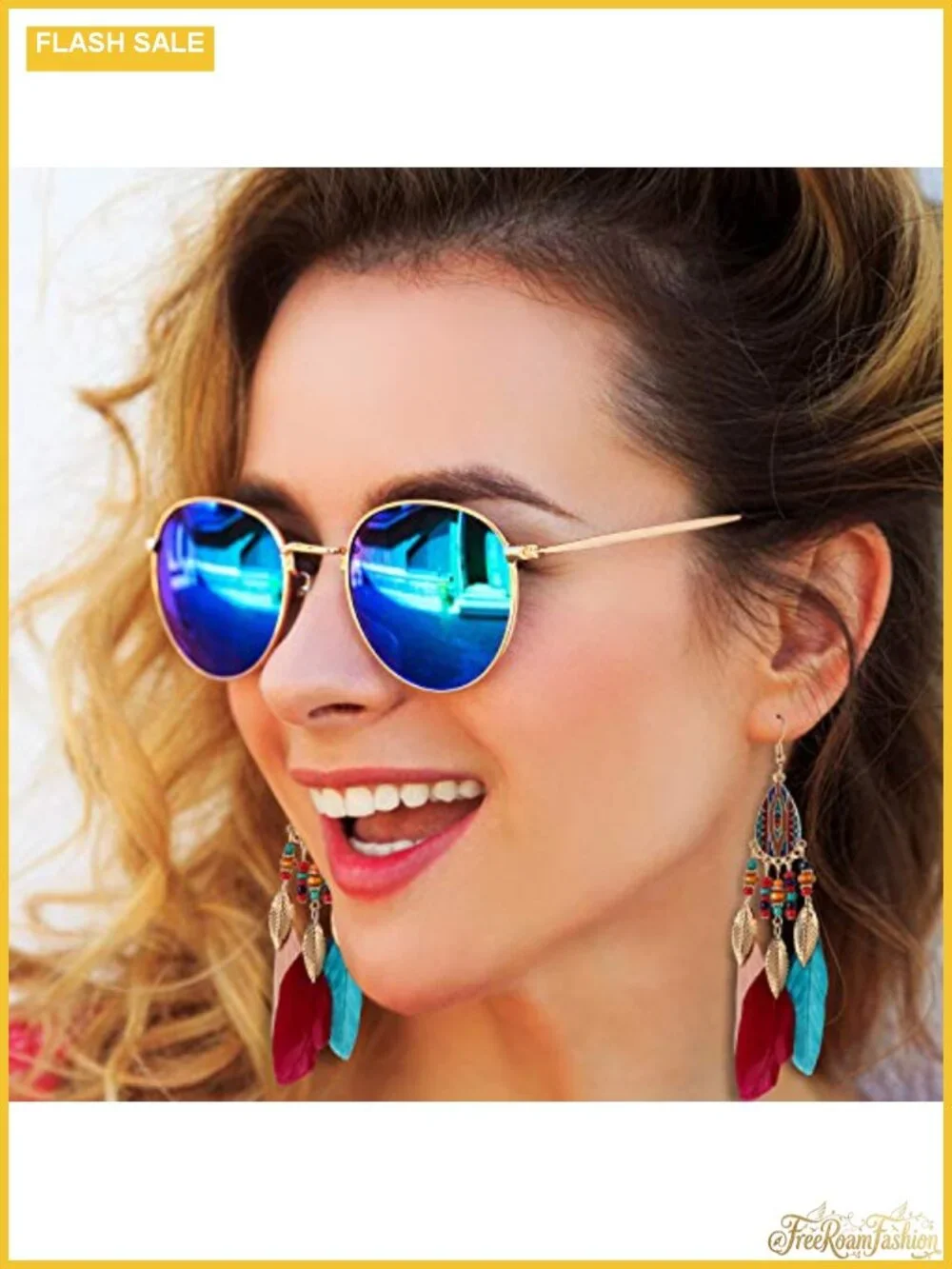 6 Pairs Bohemian Faux Feather Tassel Drop Dangle Earrings Set